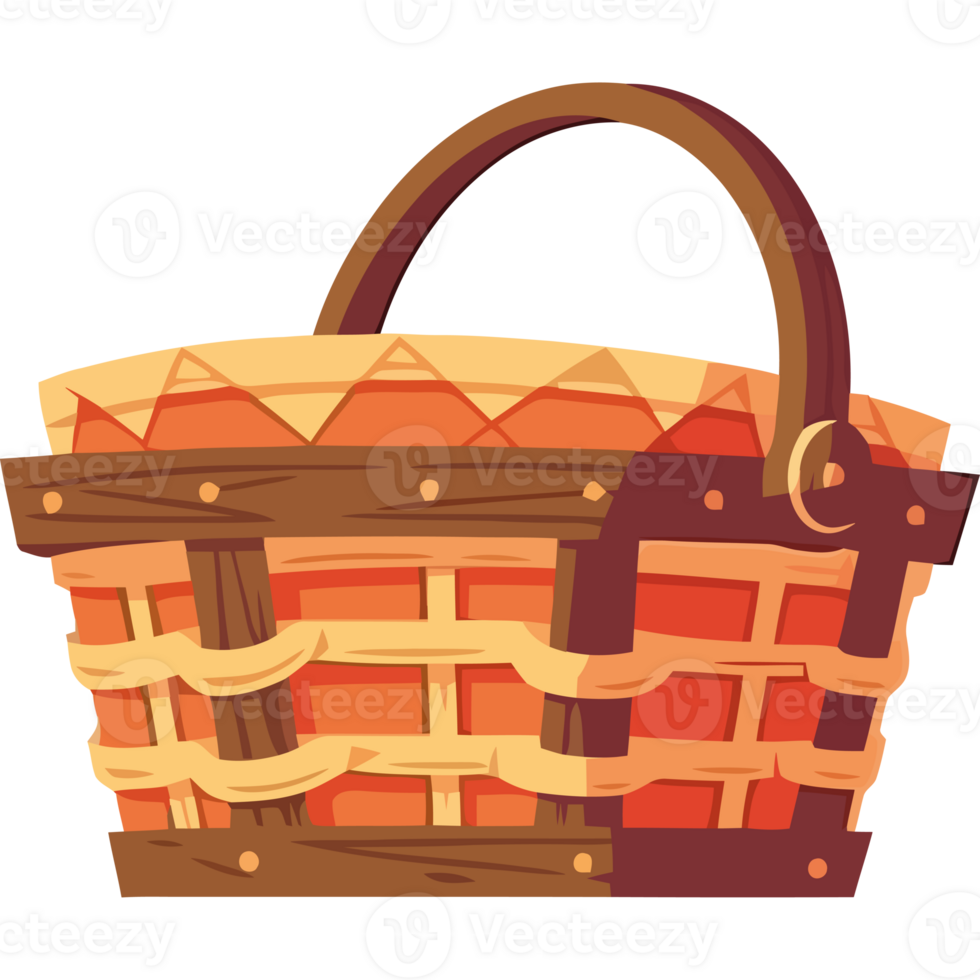 A basket with a handle on it png