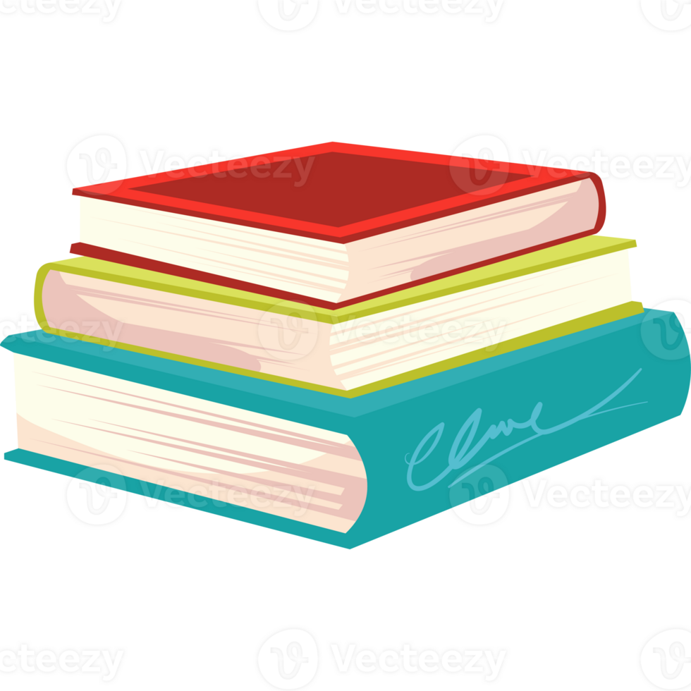 A stack of books with the word elmo written on it png