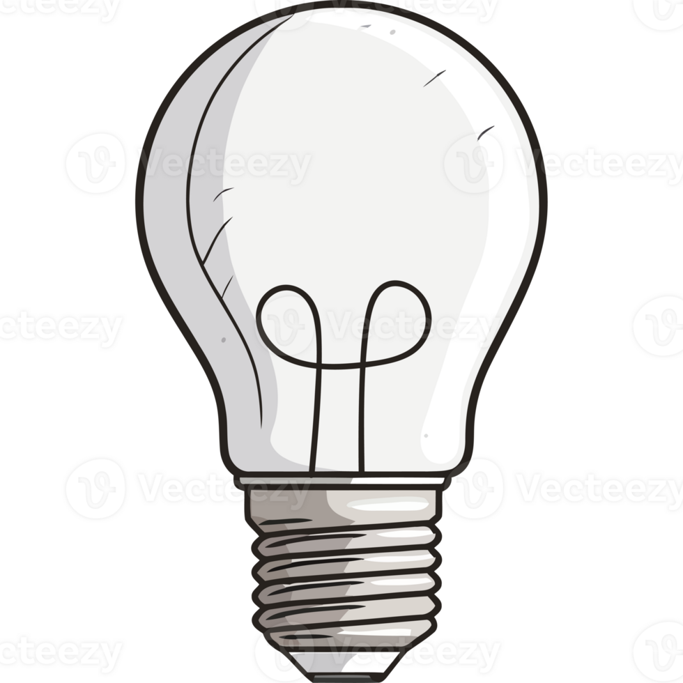 A light bulb with a white light bulb png