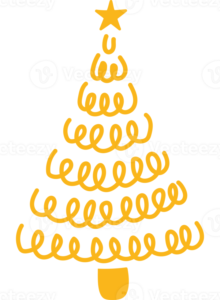 A christmas tree with a star on it png