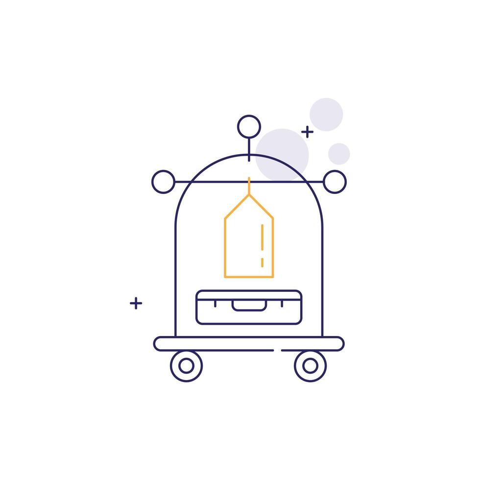 Luggage Cart Icon Design vector