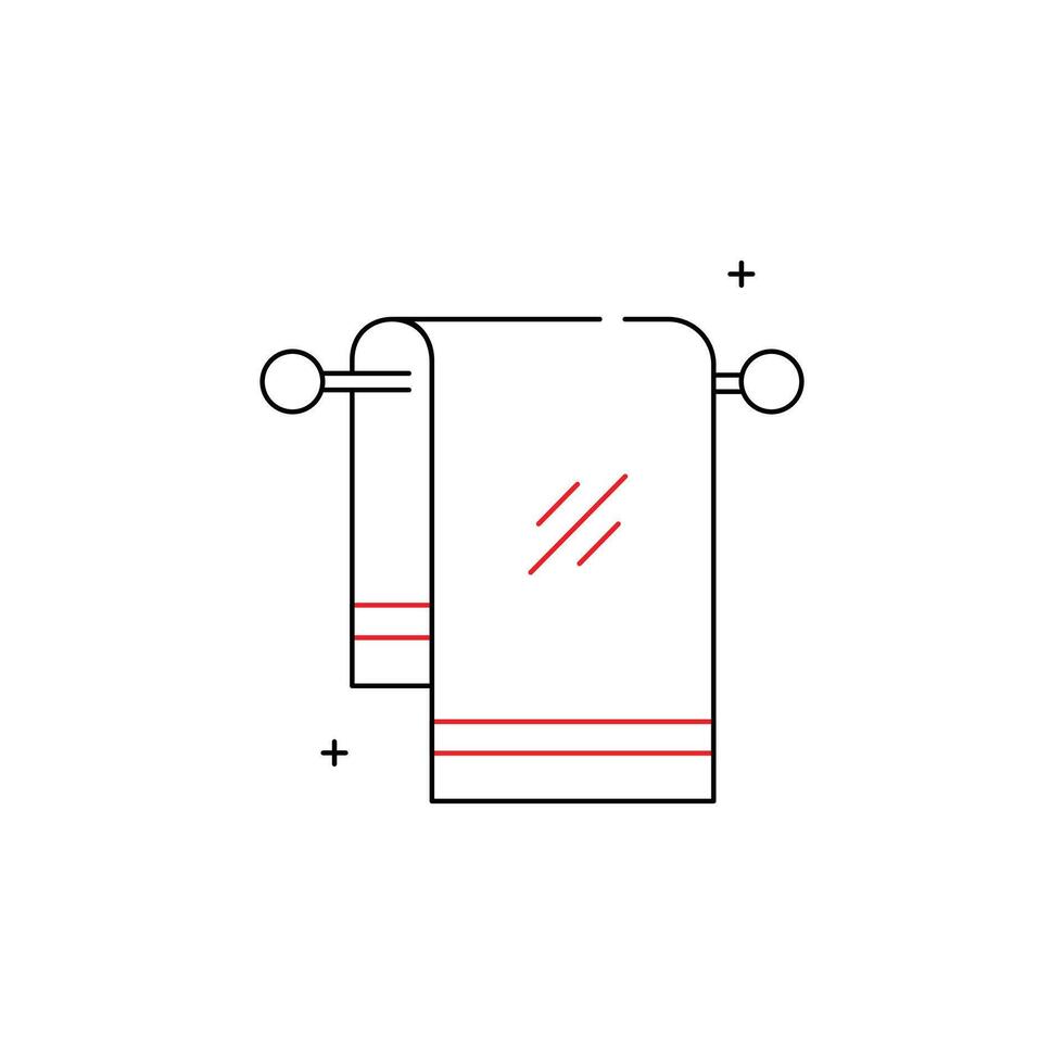 Bathroom Towel Icon Design vector