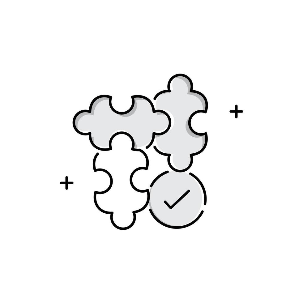 Analytical Problem Solving Icon Design with Editable Stroke vector