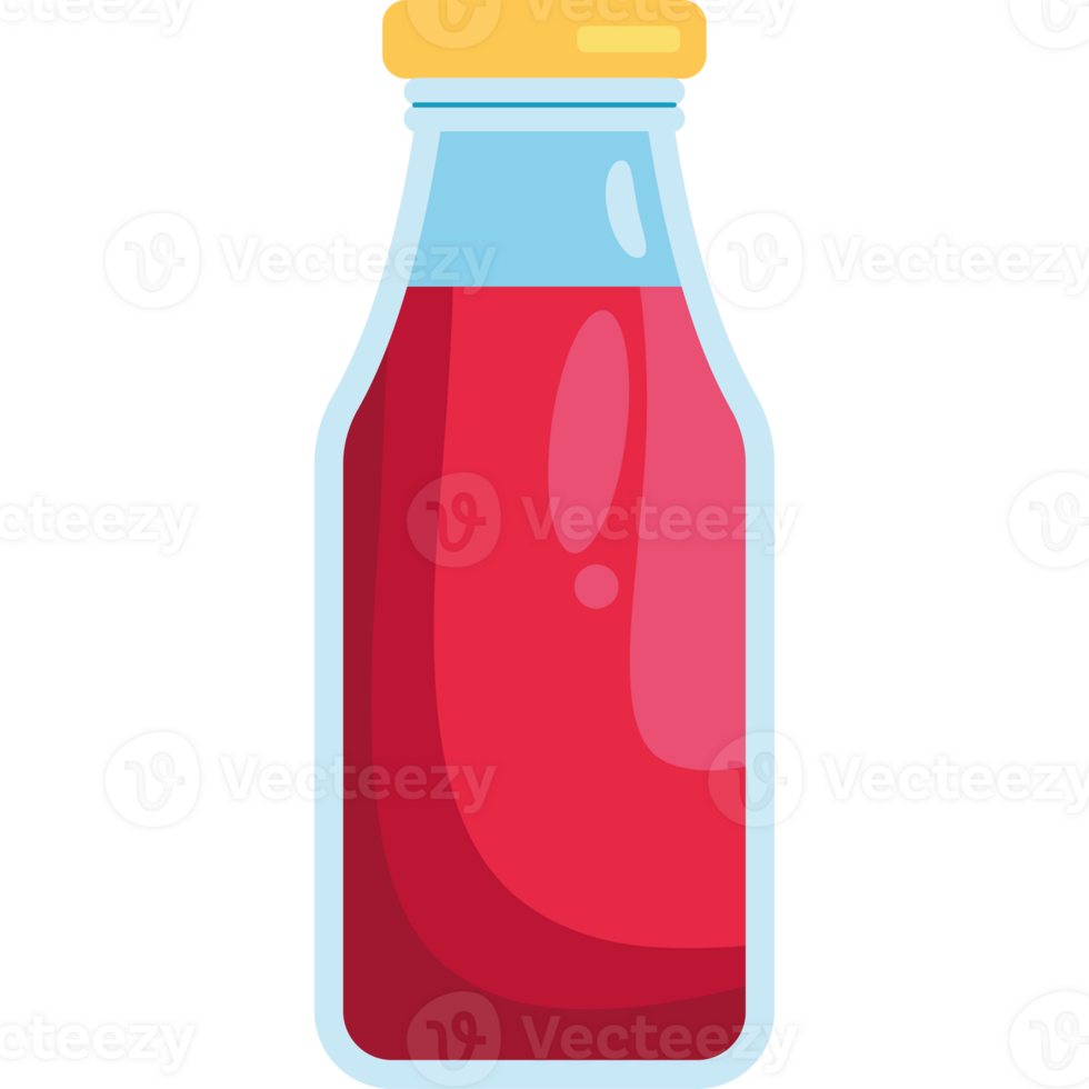 A bottle of juice with a lid on it png