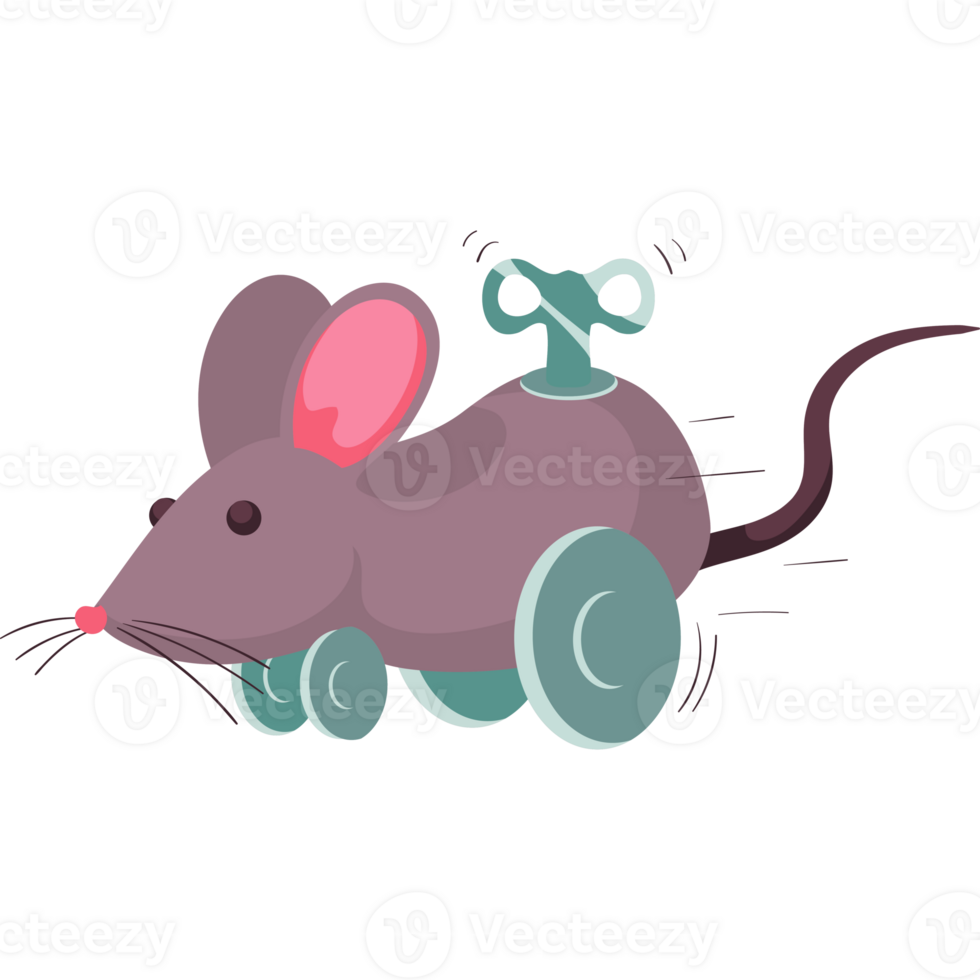 Mouse with a bow on its tail png