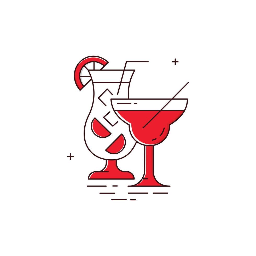 Drink Cocktails Icon Design vector