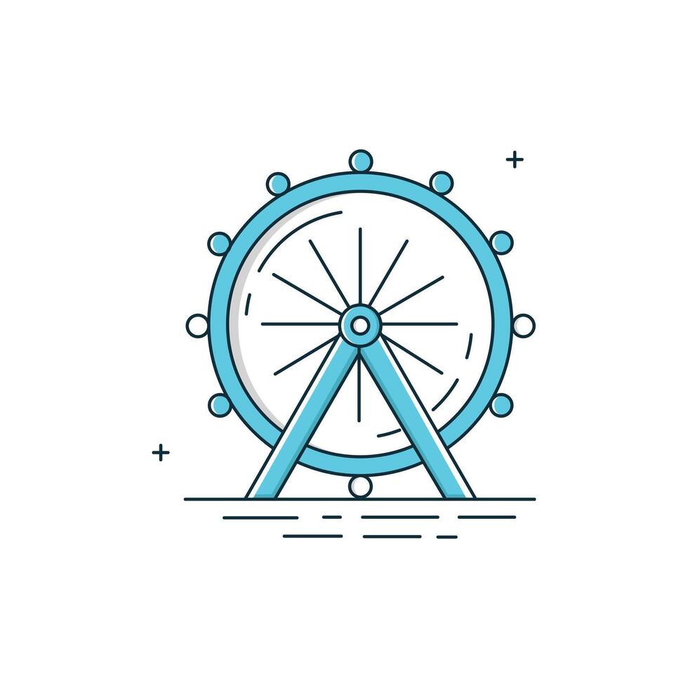 Ferris Wheel Icon Design vector