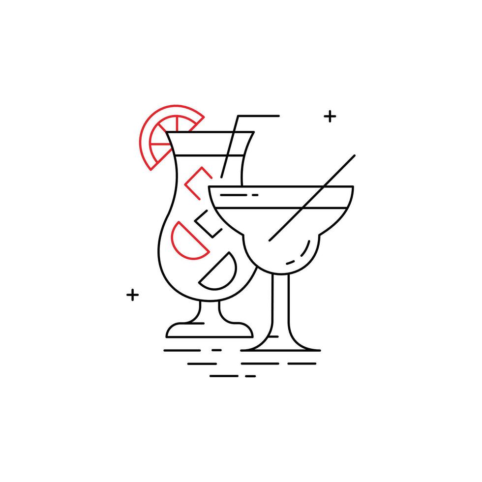 Drink Cocktails Icon Design vector