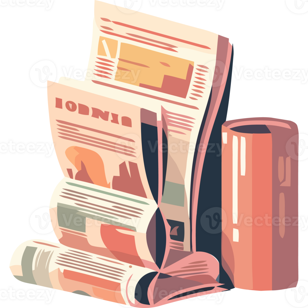 A newspaper and a cup of coffee are sitting on a table png