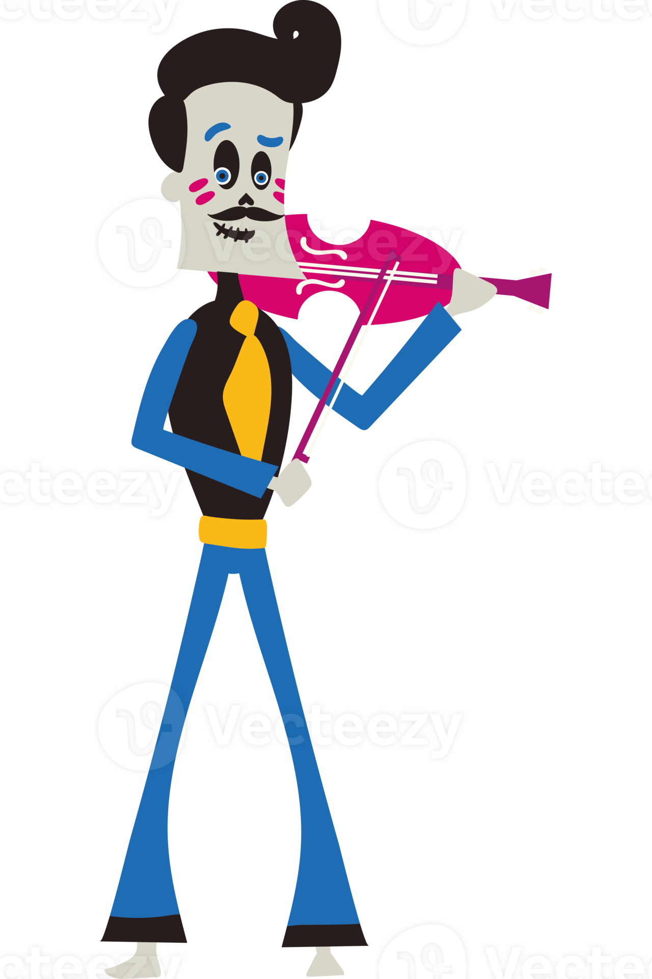 A cartoon man playing the violin 49577191 png