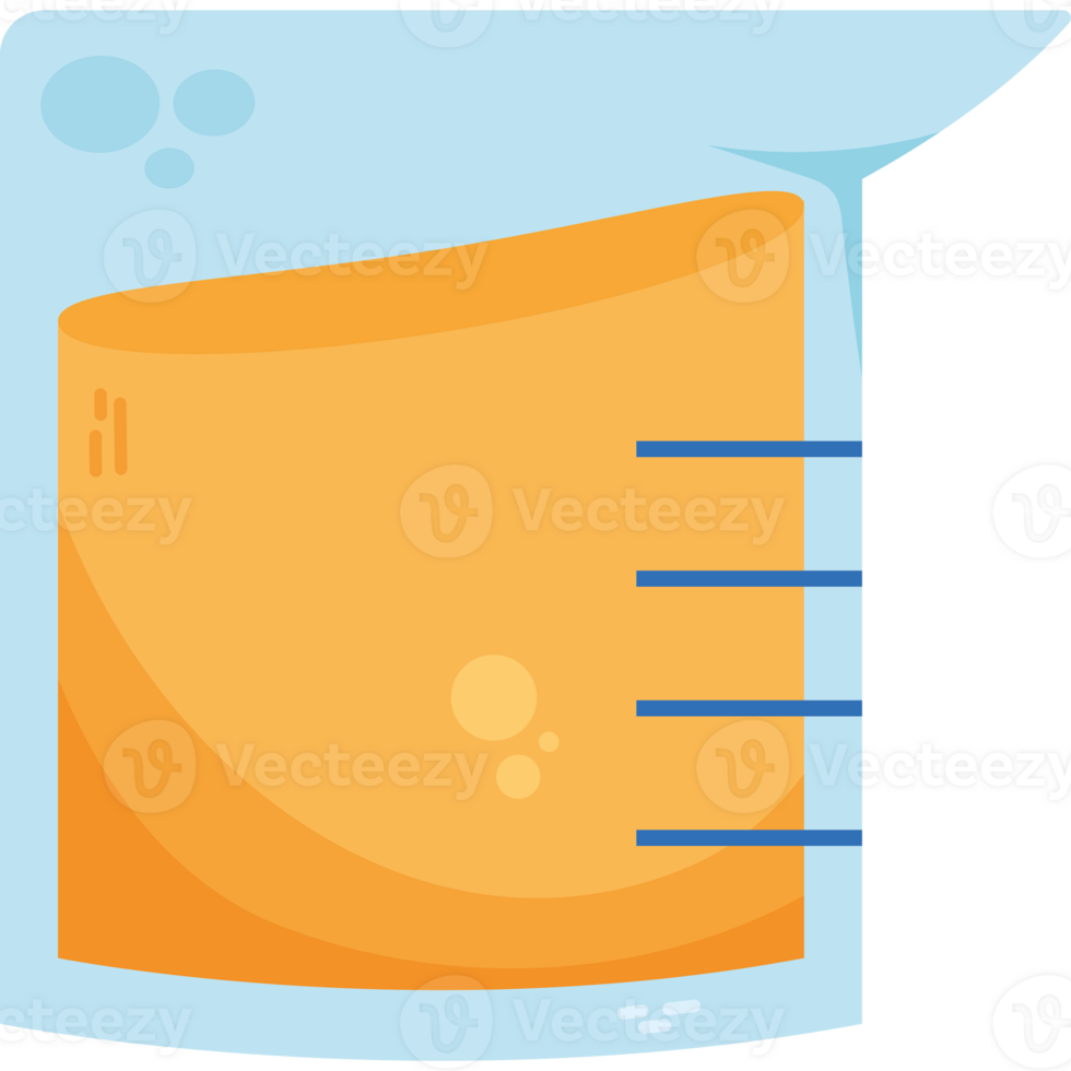 A glass with a measuring cup on it png