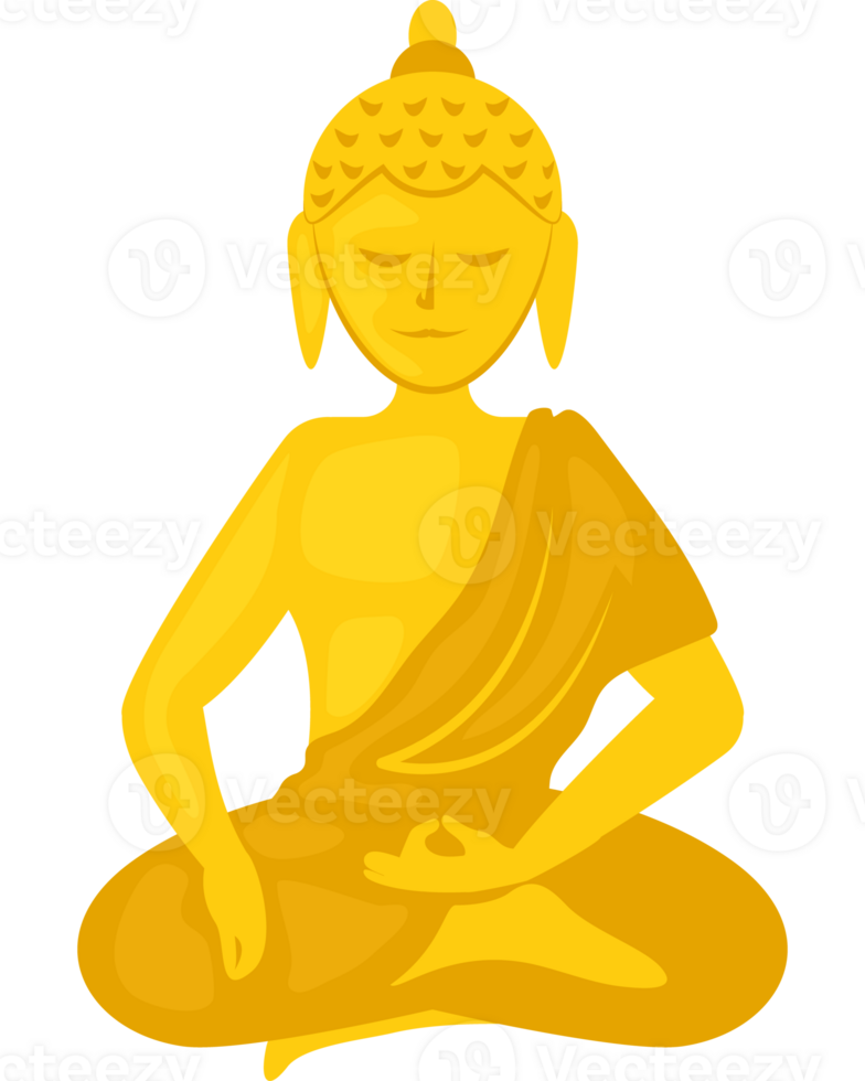 Buddha statue in meditation position png