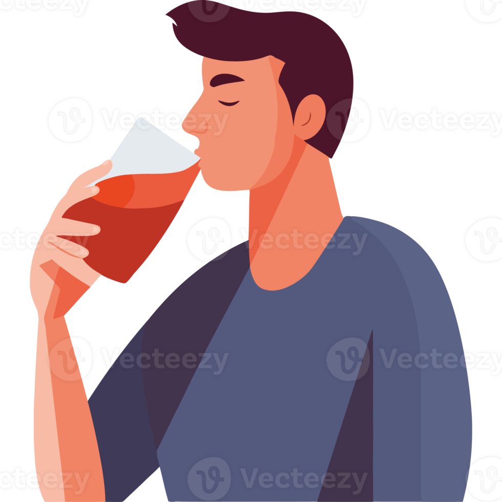 Man drinking beer png