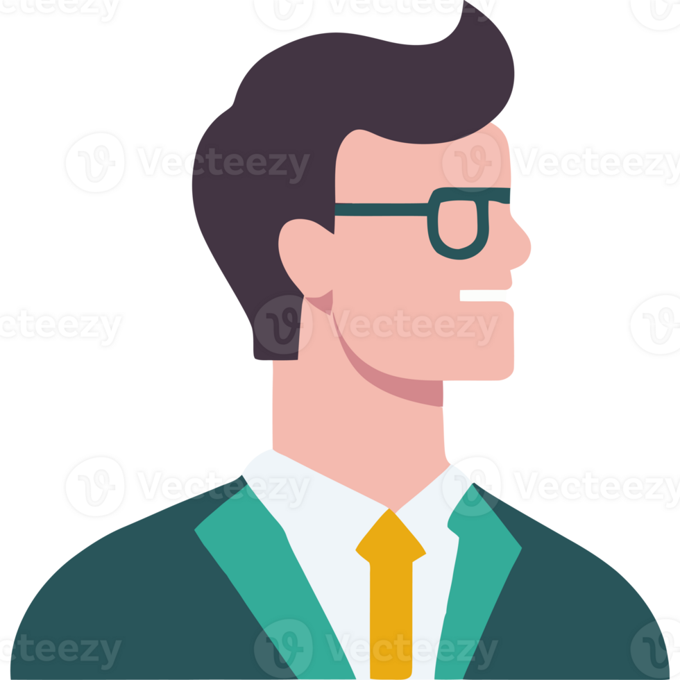 A man in glasses and a tie png