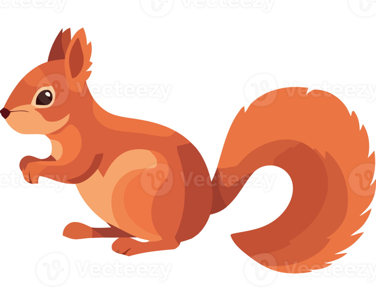 A cartoon squirrel standing on its hind legs png