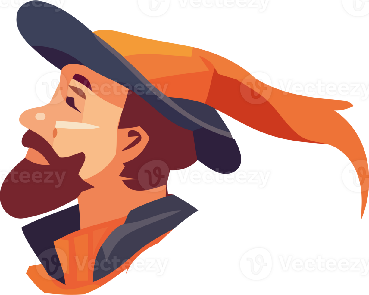 A man with a hat and beard png