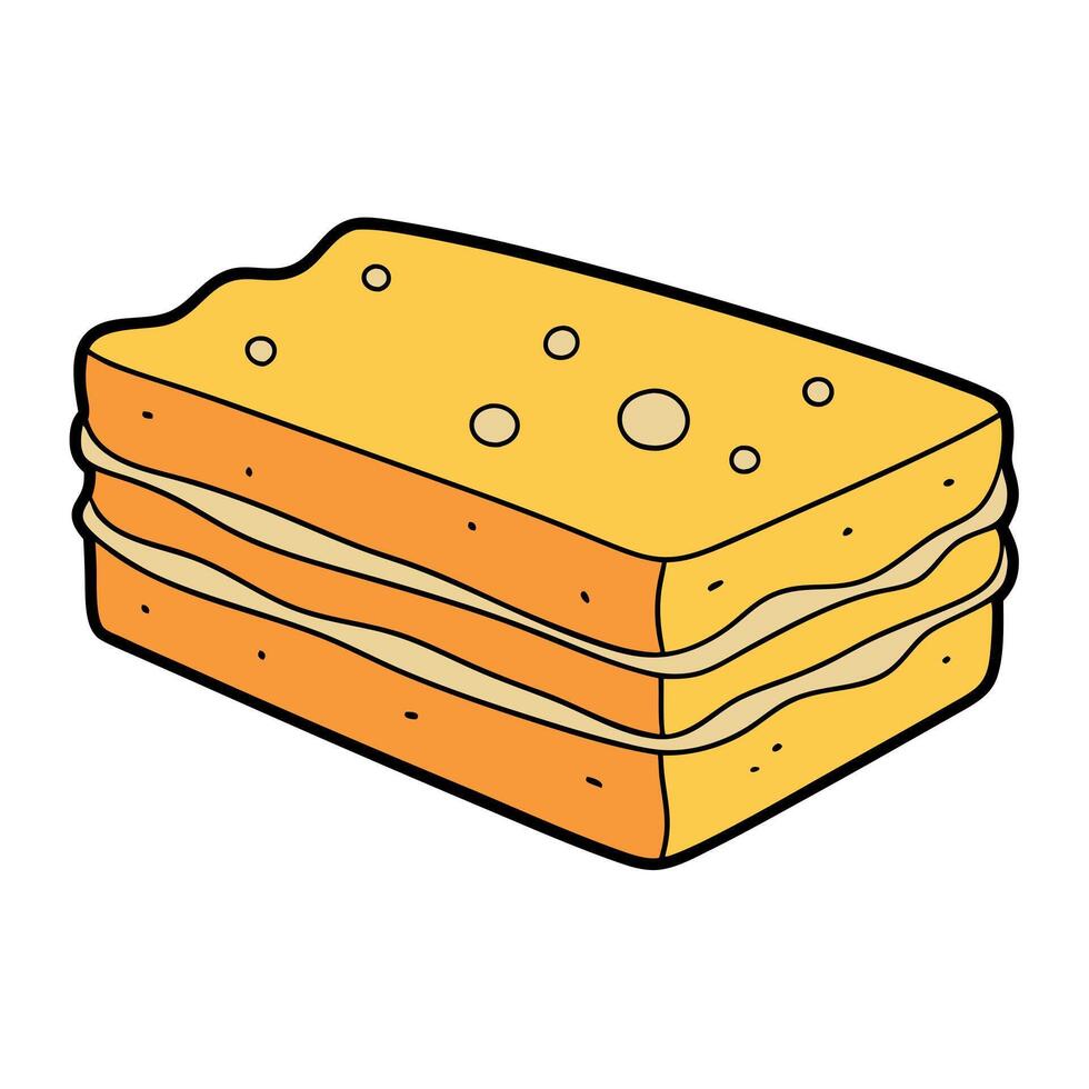 Lasagna cheese isolated on transparent background vector