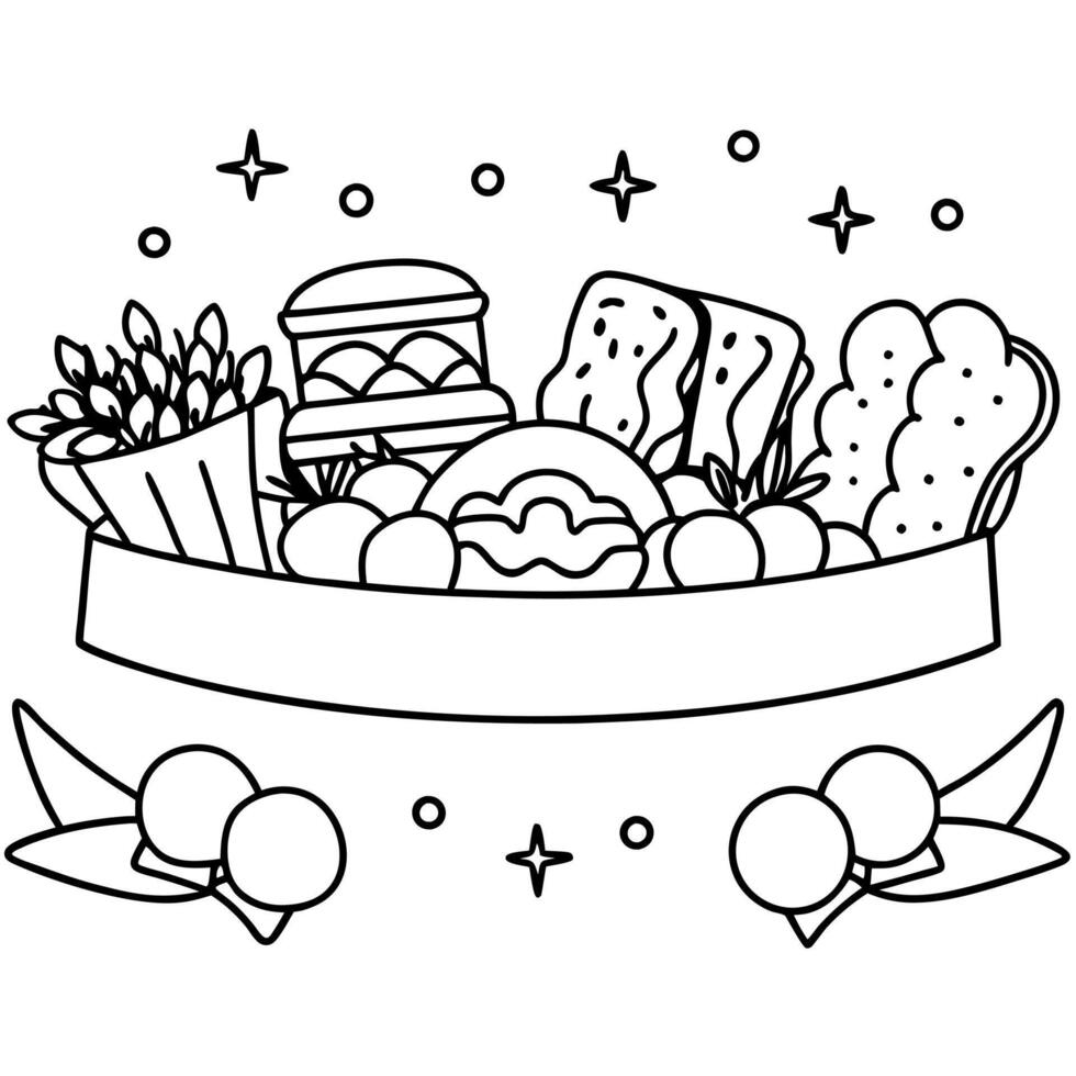 Horizontal banner for a catering company. a set of bruschetta with vegetables and herbs. an assortme vector