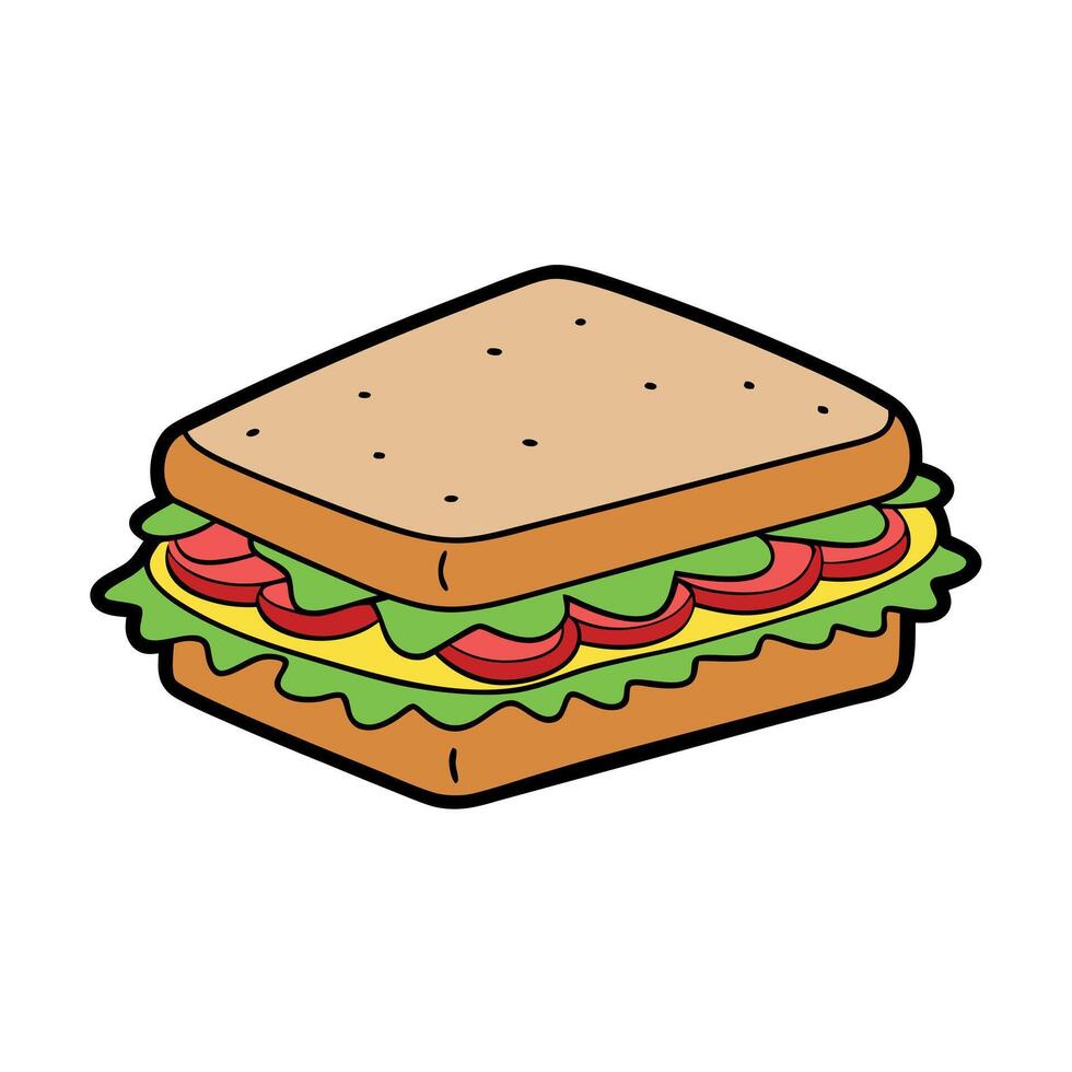 Isolated delicious sandwich vector