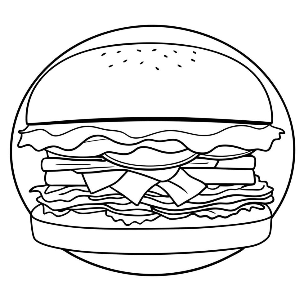 A tempting bacon burger on a blank white wood backdrop with space for text or imagery. with copy spa vector
