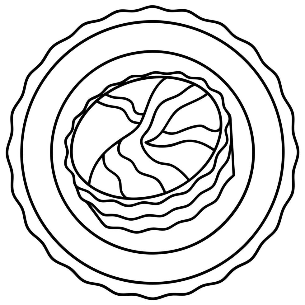 A medallion of rare meat filet. transparent file. vector