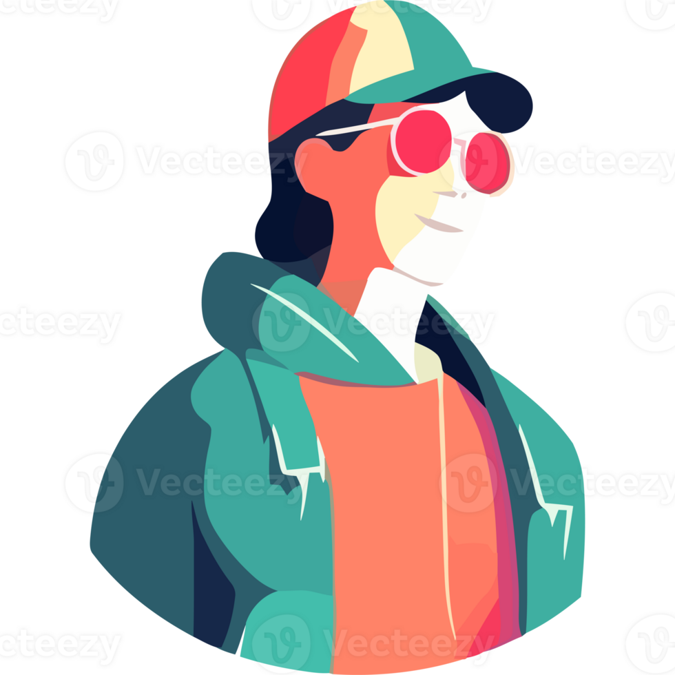 A person wearing a hat and sunglasses png