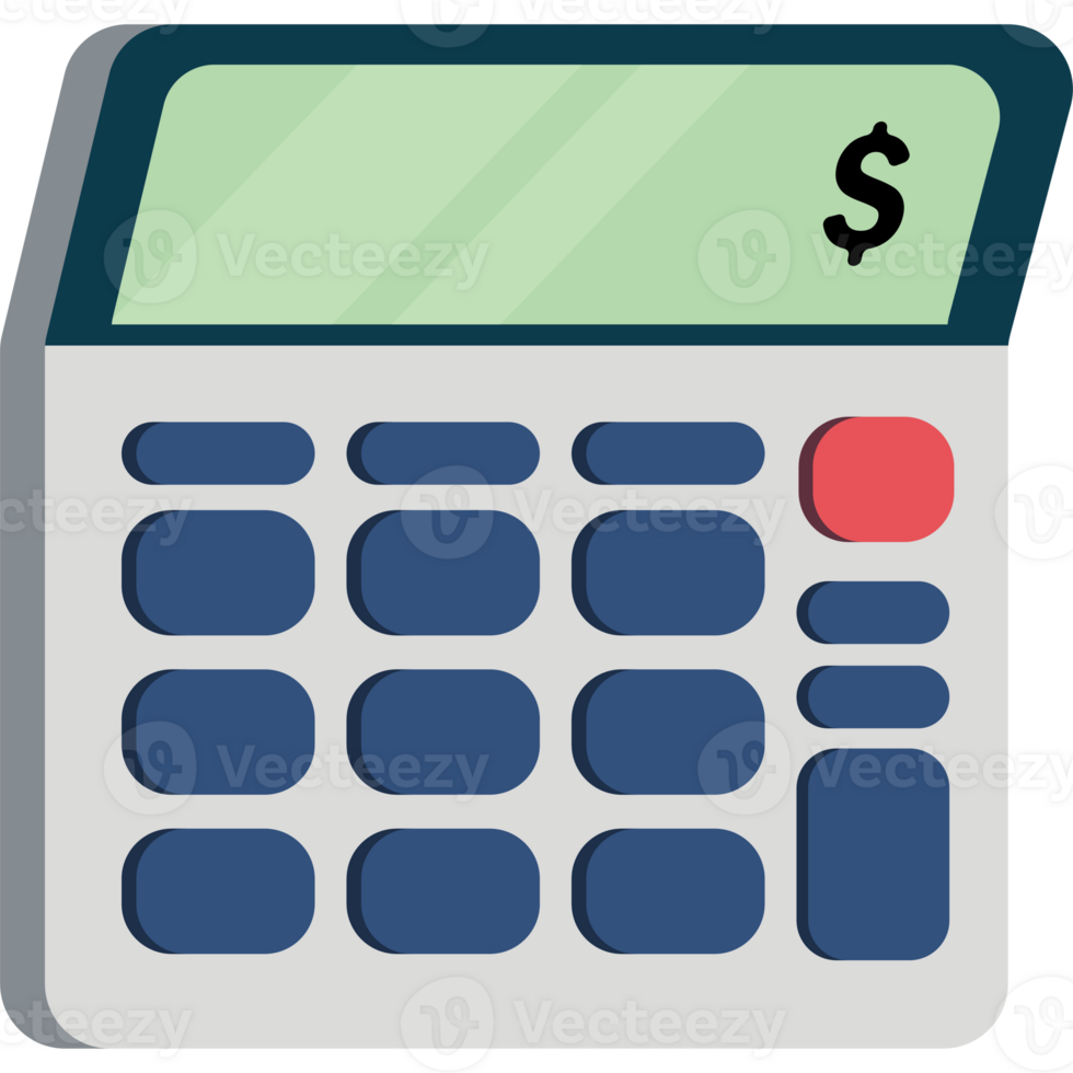A calculator with a dollar sign on it png