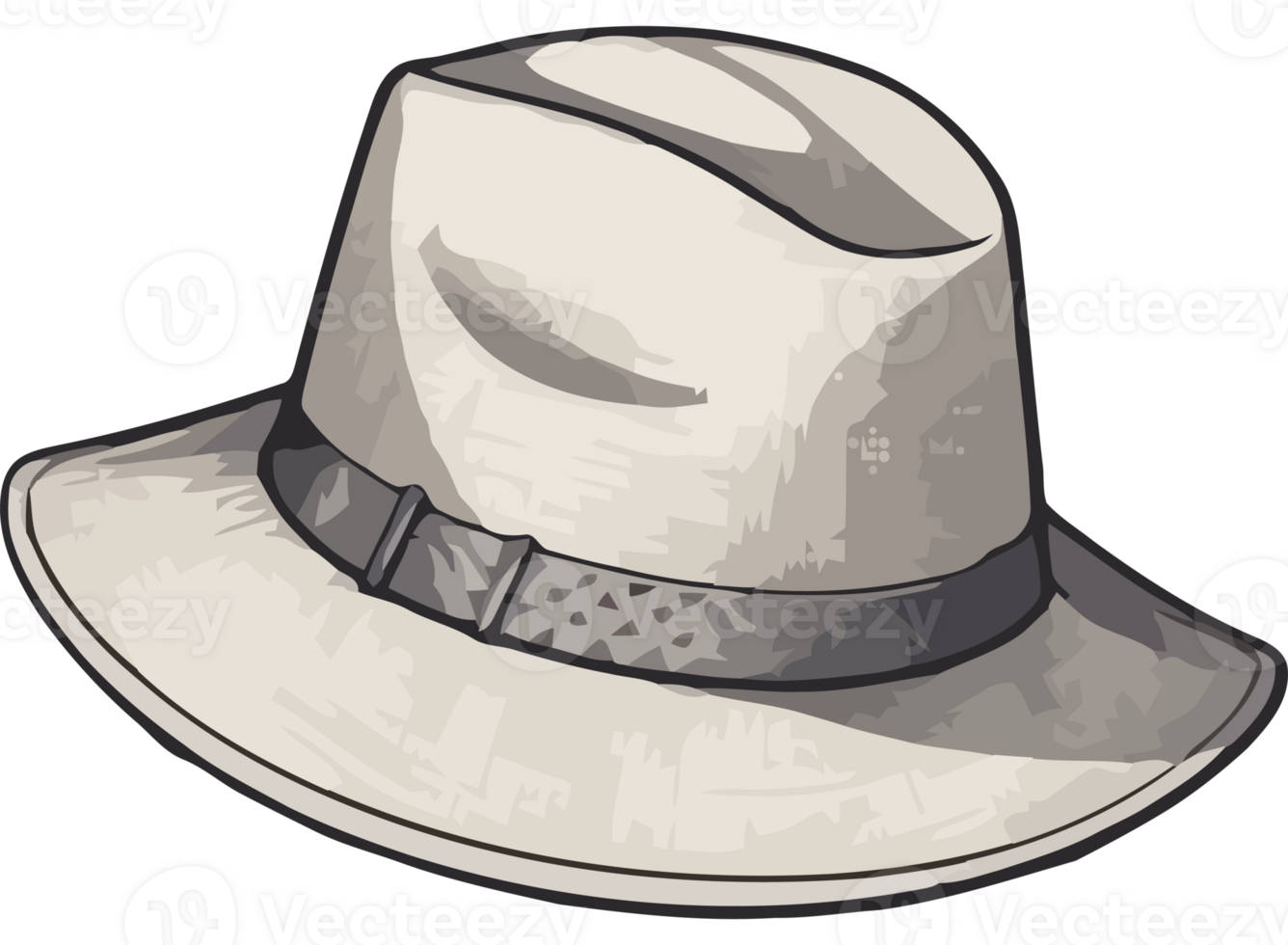 A hat with a black and white pattern png