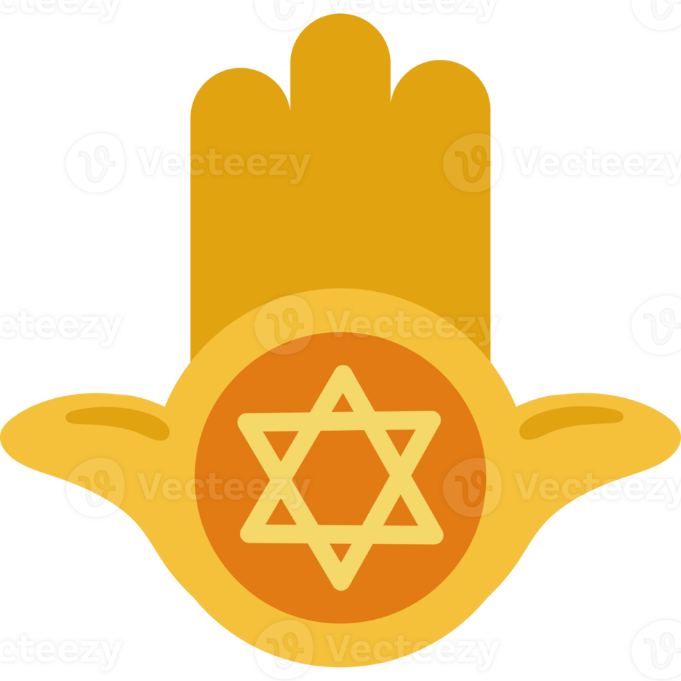 A hamsa hand with a star of david on it png