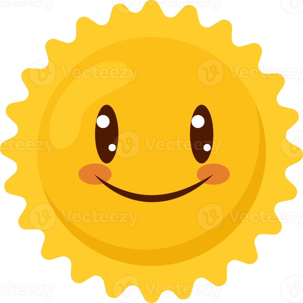 A smiling sun with a smile on its face png