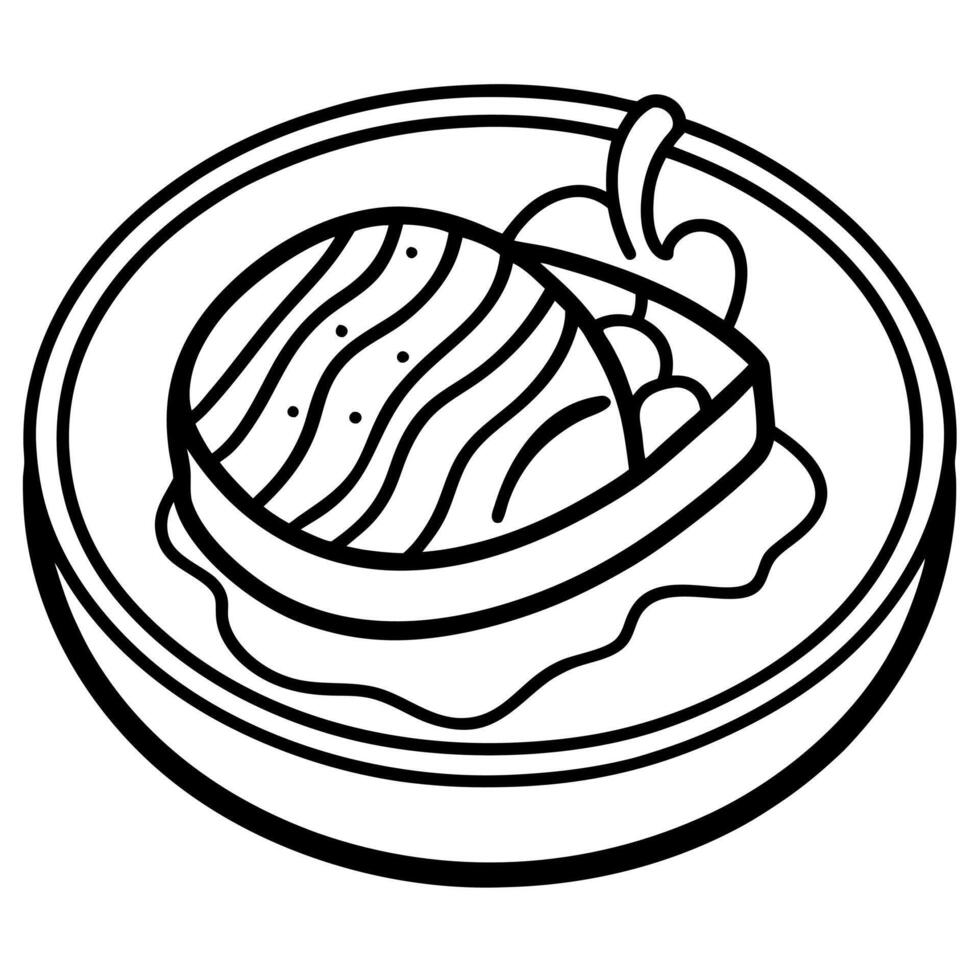 Grilled pork in Thai style vector