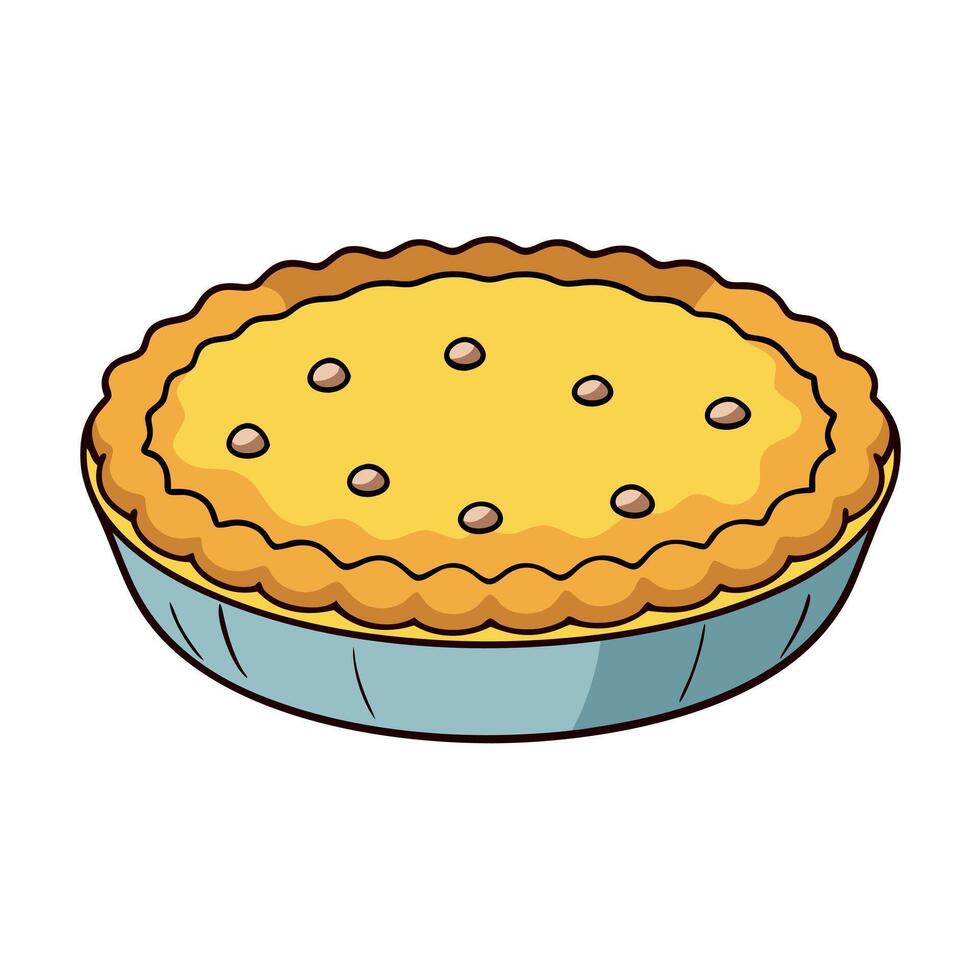A classic of French dish - Quiche Lorraine. vector