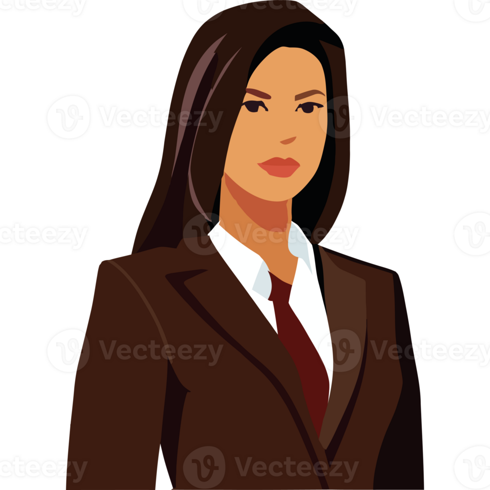 An illustration of a woman in a business suit png