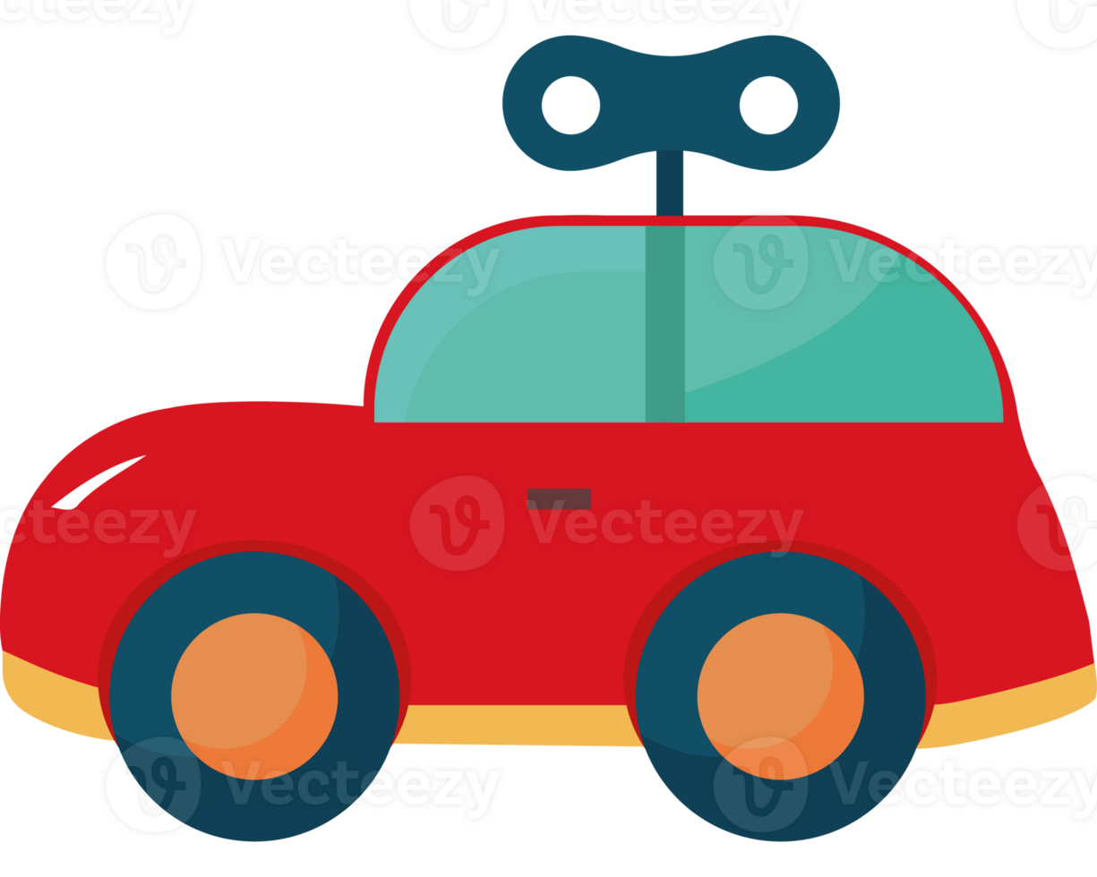 A red car with a camera on top png