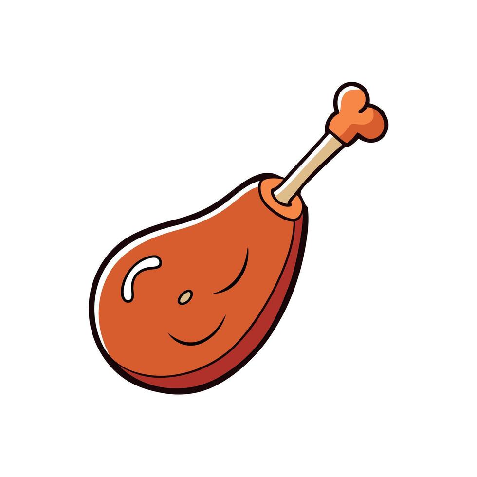 Grilled chicken wings vector