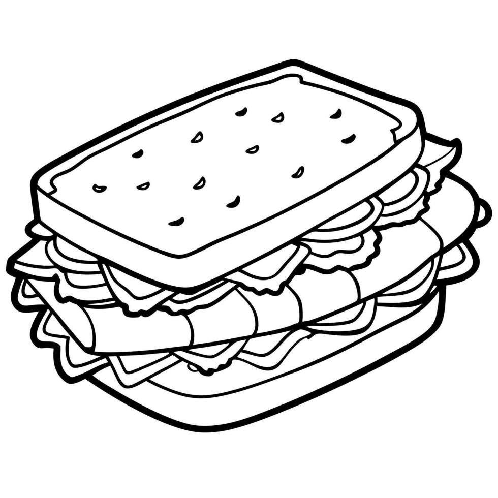Delicious BLT Sandwich Illustration vector