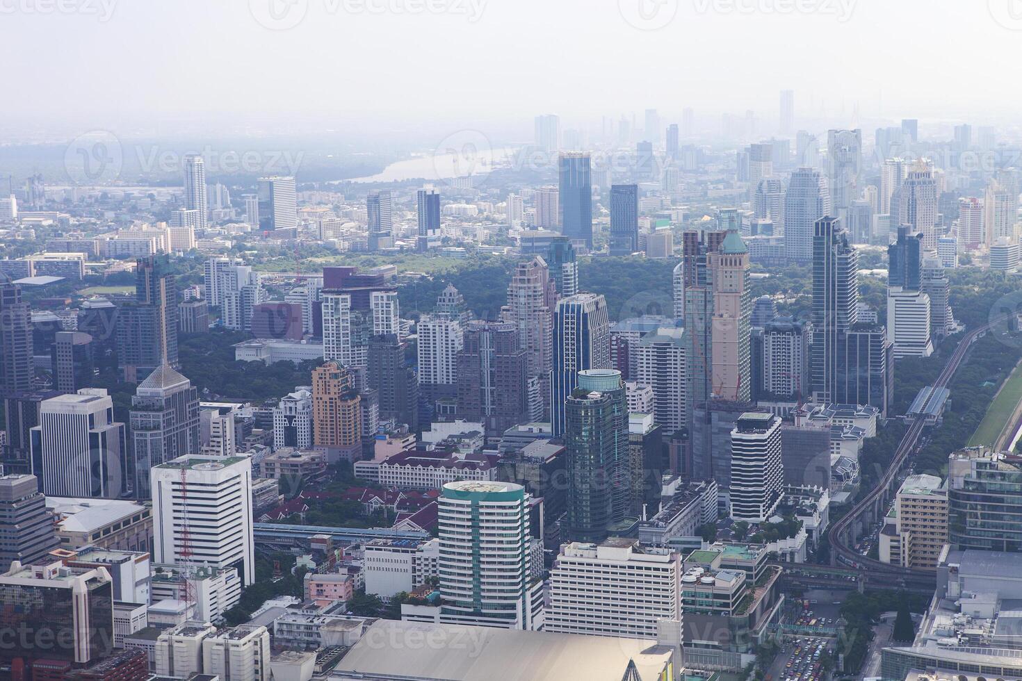 Bangkok cityscape. View of the city from the tallest building in Thailand photo