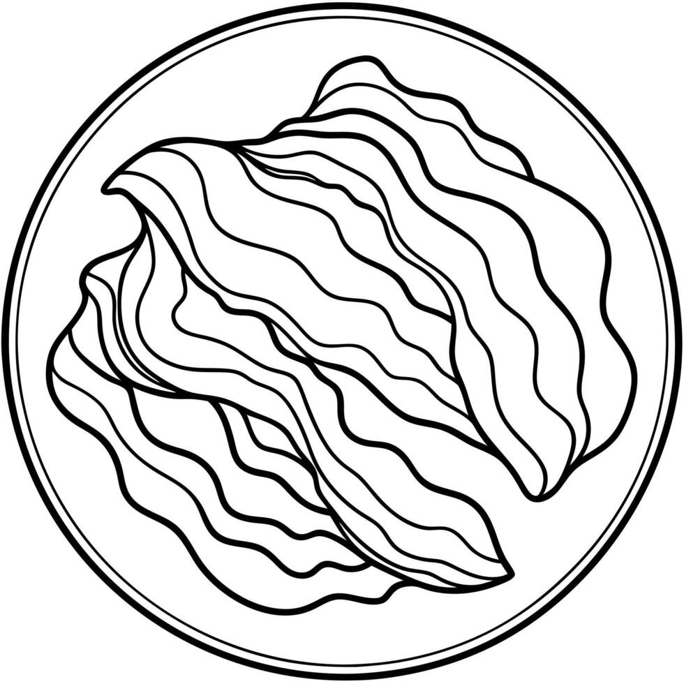 Bacon meticulously chopped and beautifully marbled vector