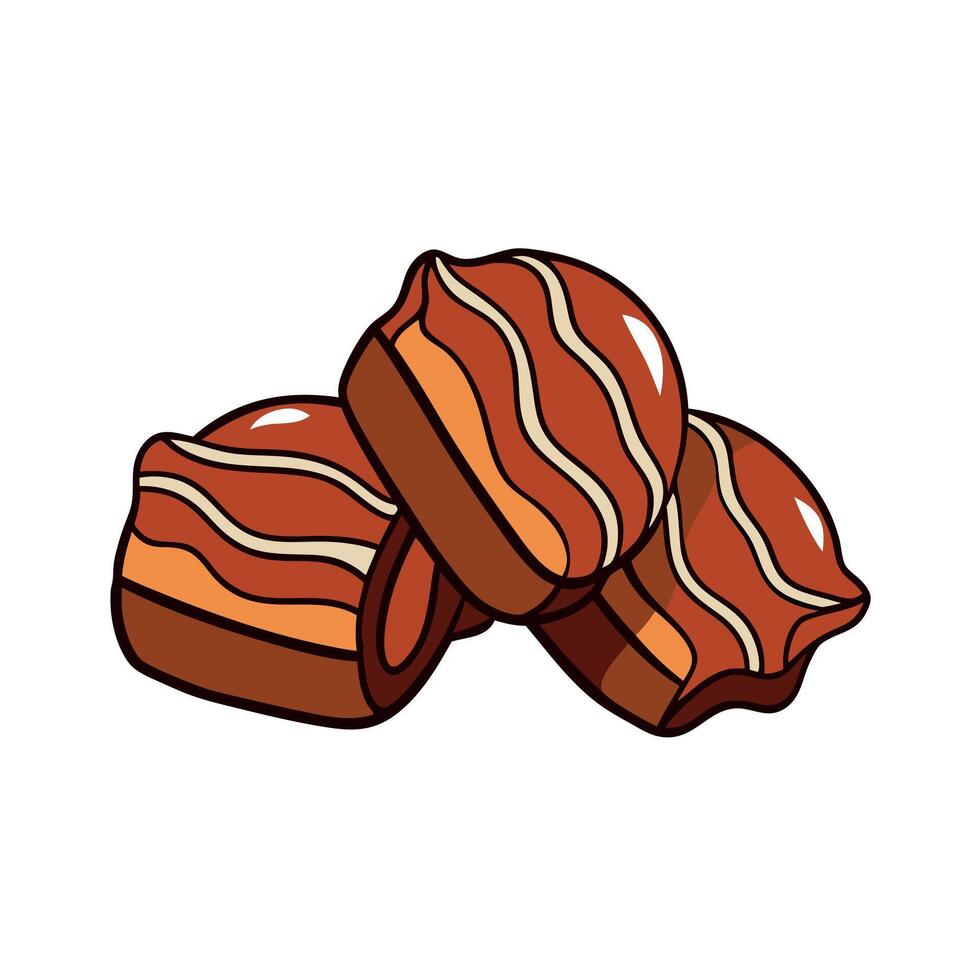 Bacon Chocolate Pralines with a Gourmet Flair vector