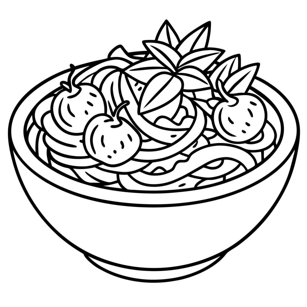 Delicious creamy pasta with fresh tomatoes and herbs. served in a rustic bowl. perfect for an Italia vector