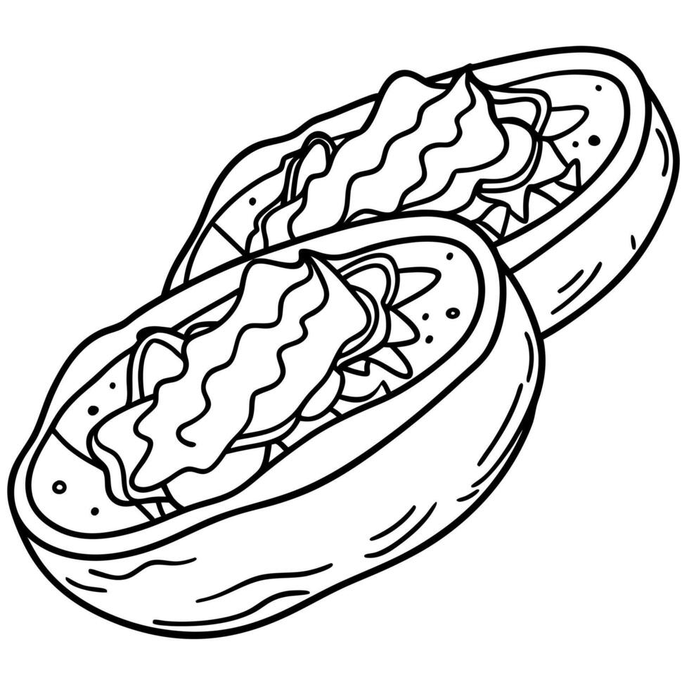 Baked Potato Skins with Cheese and Bacon vector