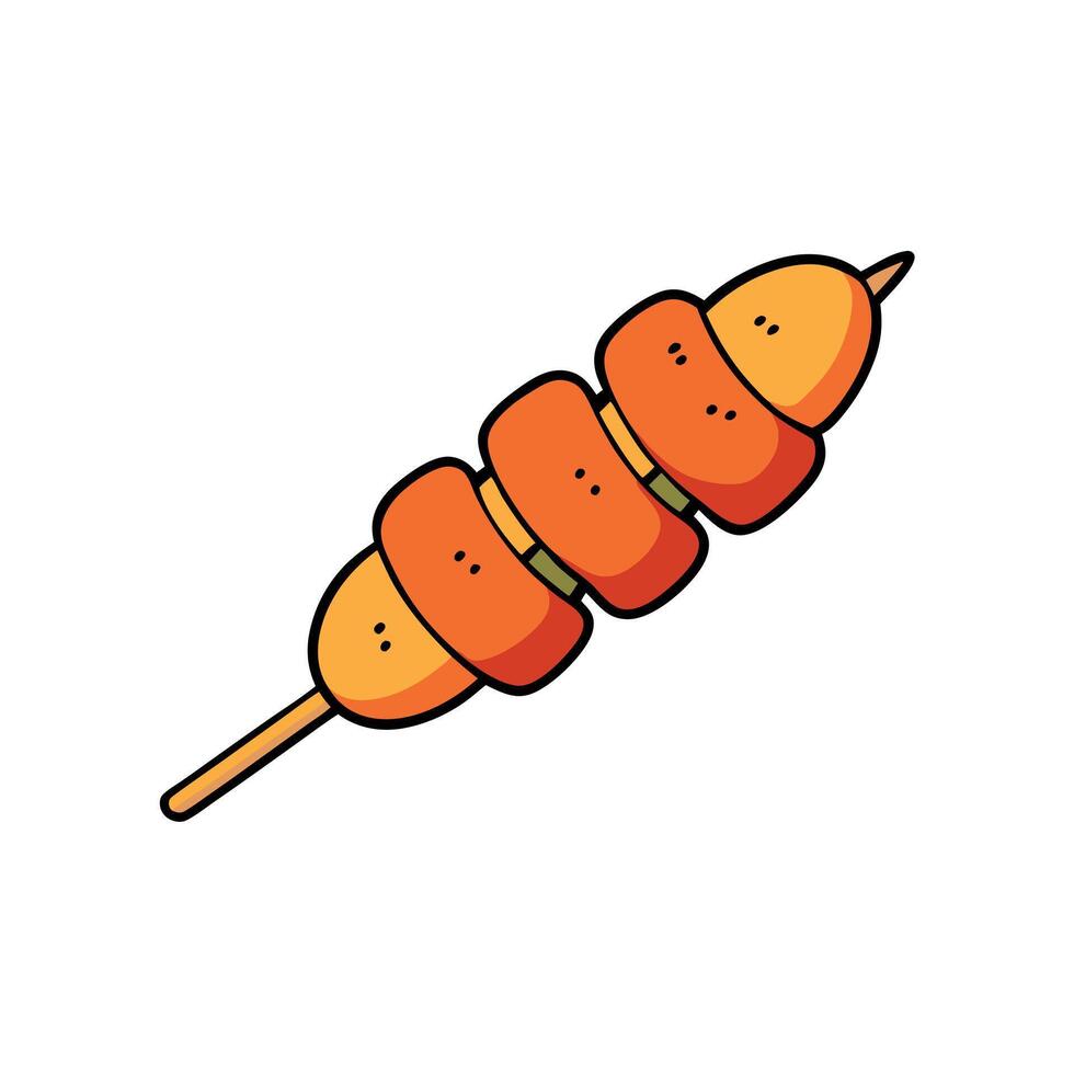 Chicken shish kebabs. vector
