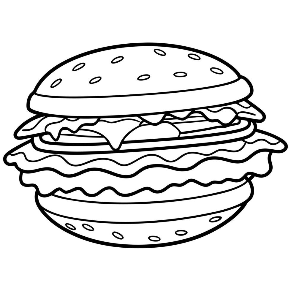 Floating bacon cheeseburger on a gray background. perfect for food photography. Digital illustration vector