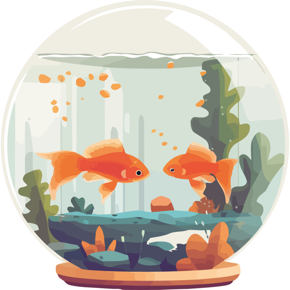 Goldfish in aquarium png