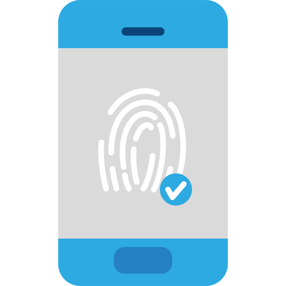 Fingerprint scanner on mobile phone png