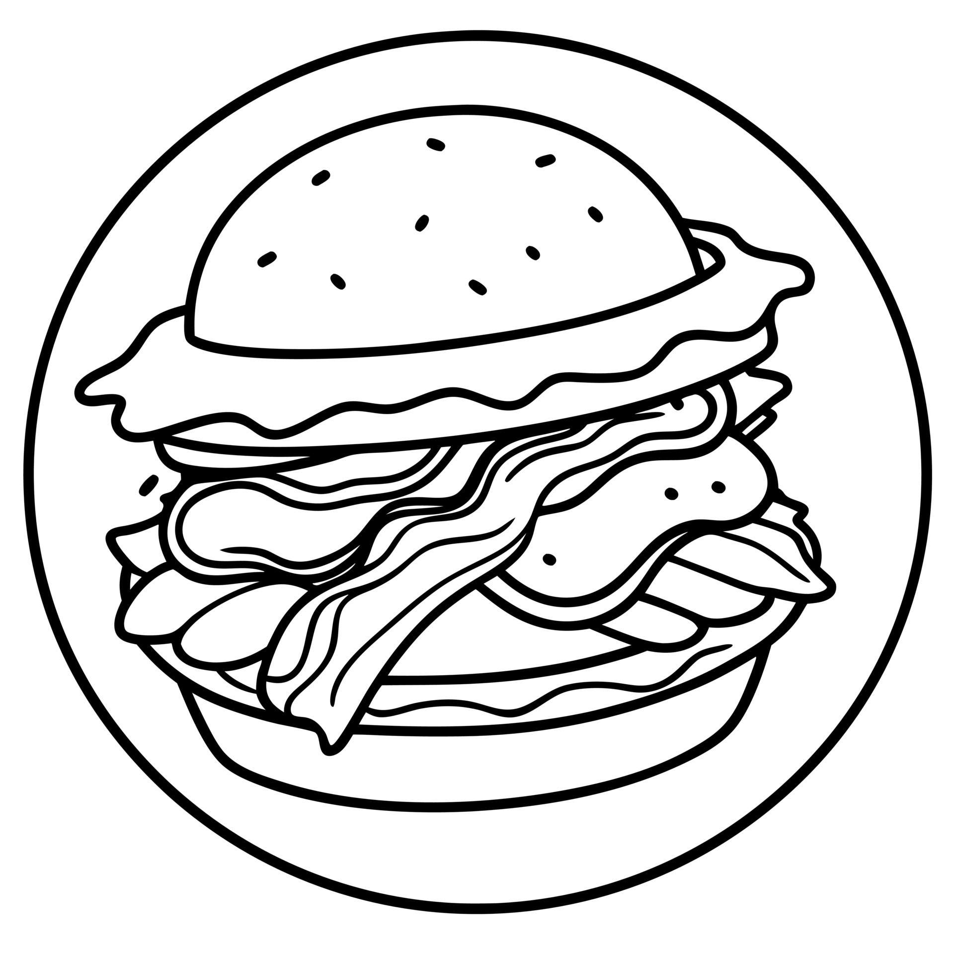 Deliciously indulgent bacon and egg burger 49579903 Vector Art at Vecteezy