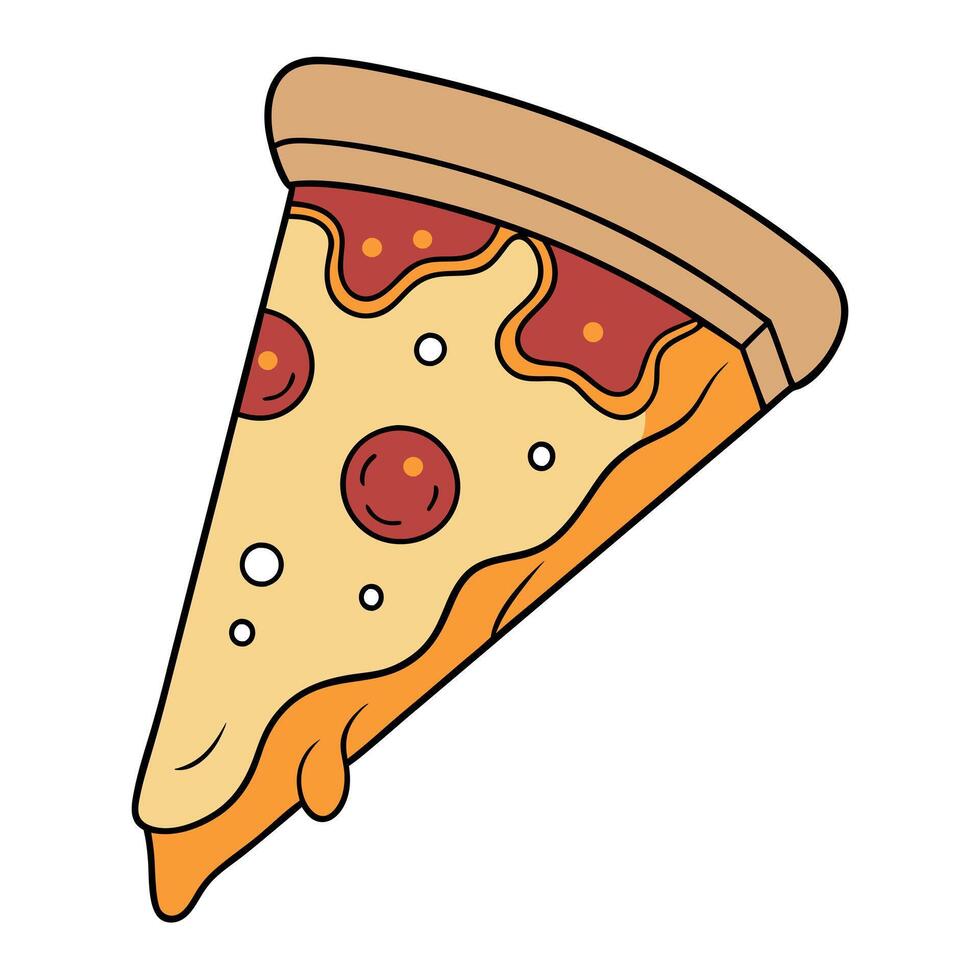 Delicious Bacon and Cheese Pizza vector