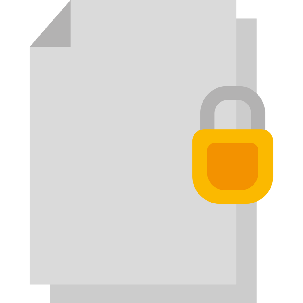 A file with a padlock on it png