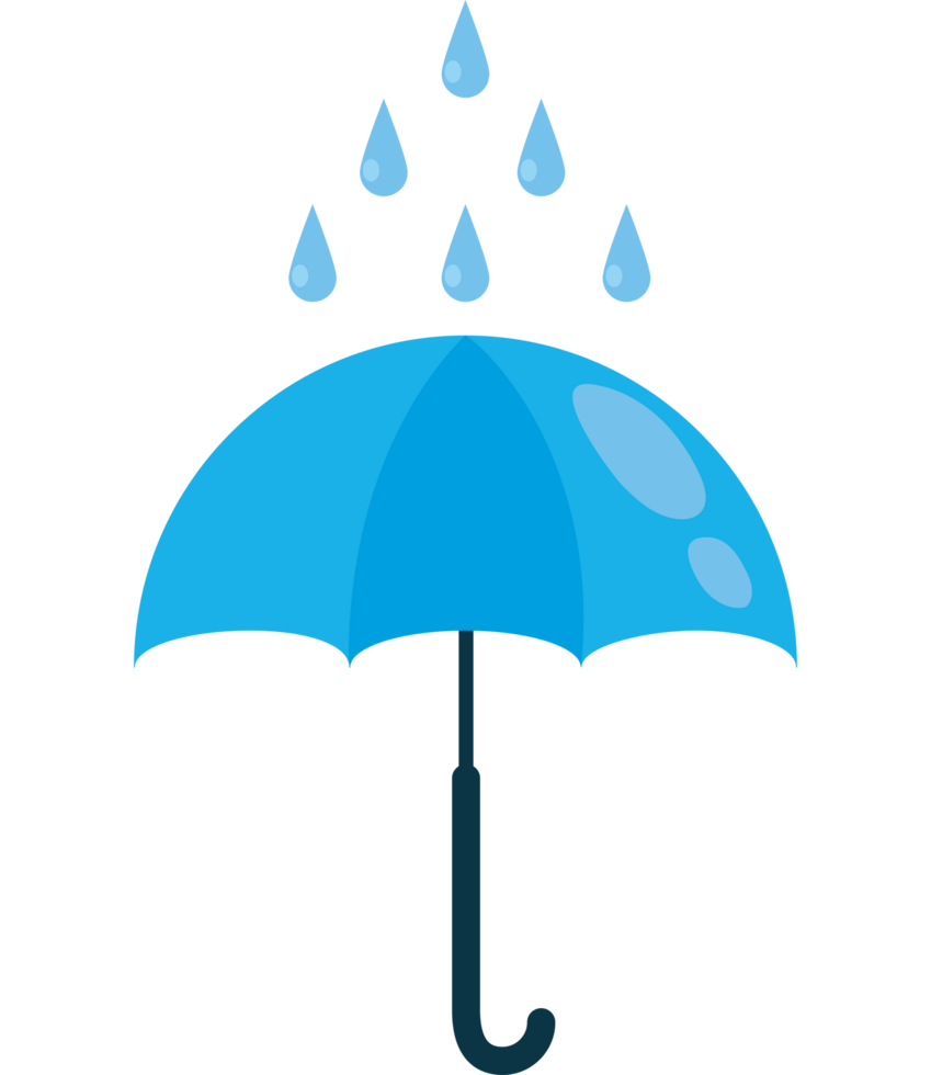 An umbrella with rain drops on it png