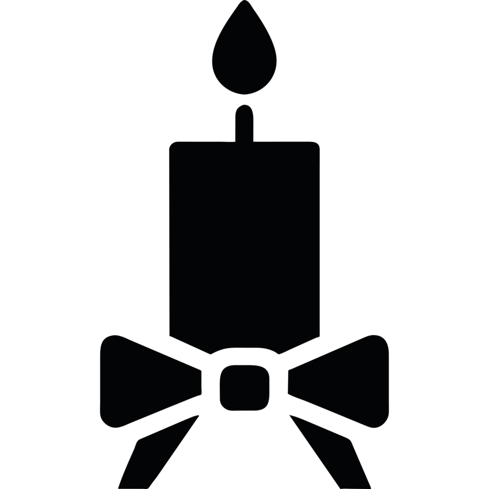 Candle with bow icon png